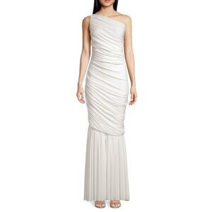 NWT NORMA KAMALI Diana One-Shoulder Fishtail Gown Size XS $295